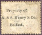 A & S Henry & Co. Belfast Stamp